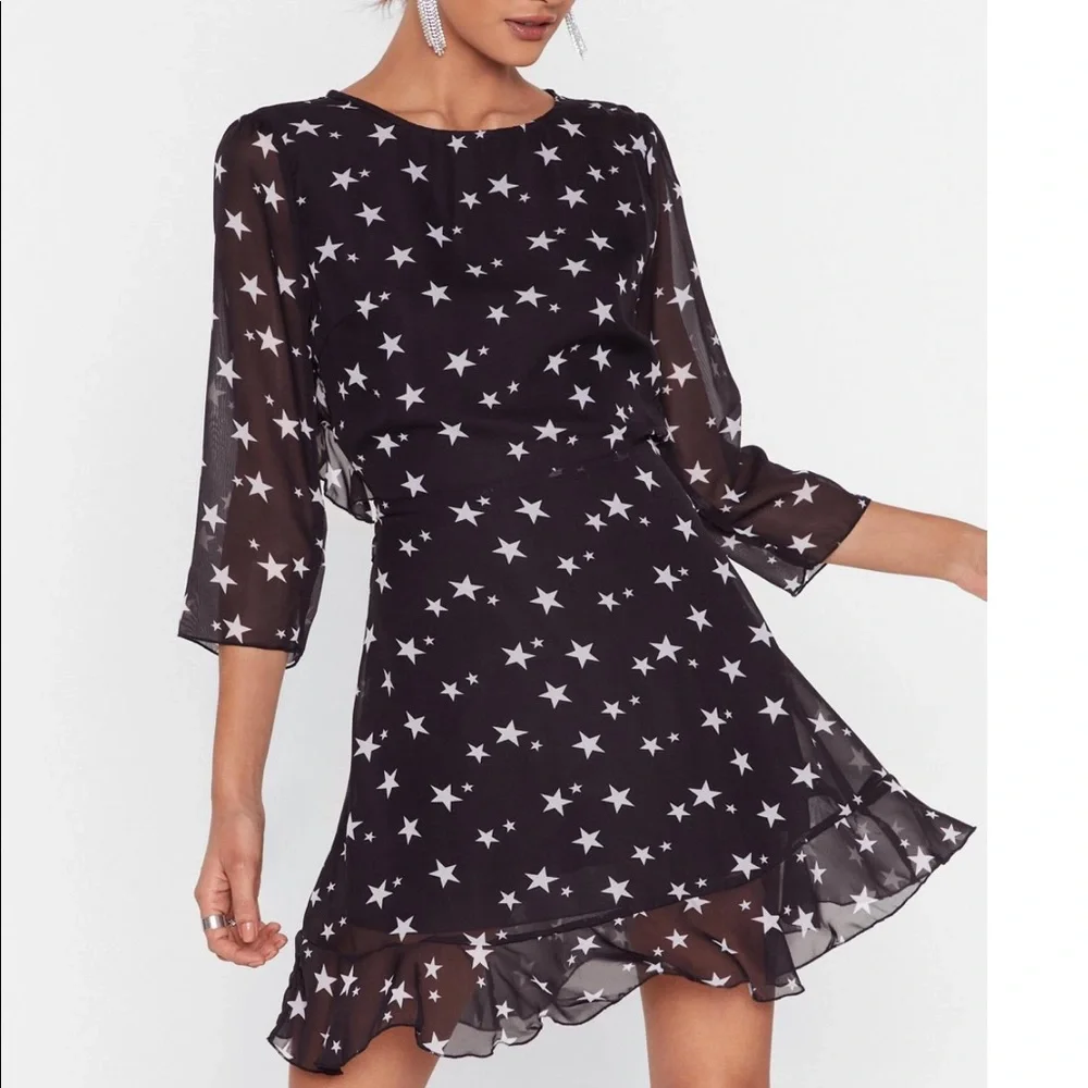 NWT Dress with Ruffle Open Back - Picture 3 of 10